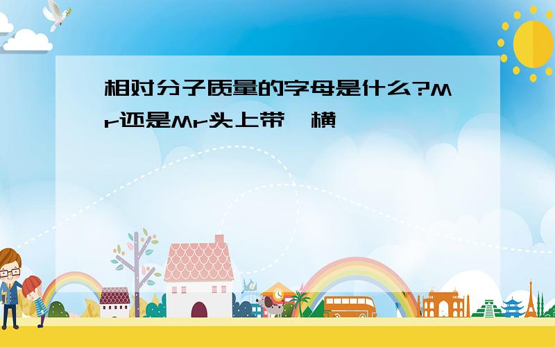 相对分子质量的字母是什么?Mr还是Mr头上带一横