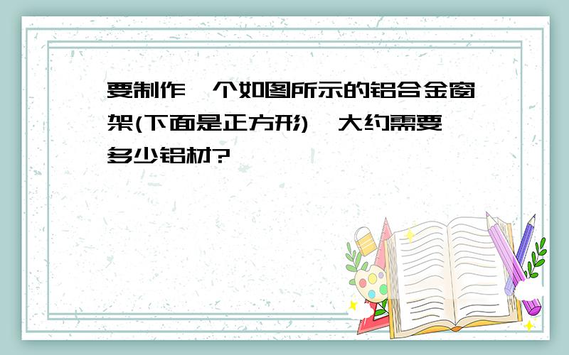 要制作一个如图所示的铝合金窗架(下面是正方形),大约需要多少铝材?