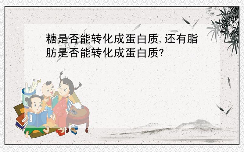 糖是否能转化成蛋白质,还有脂肪是否能转化成蛋白质?