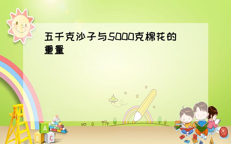 五千克沙子与5000克棉花的重量