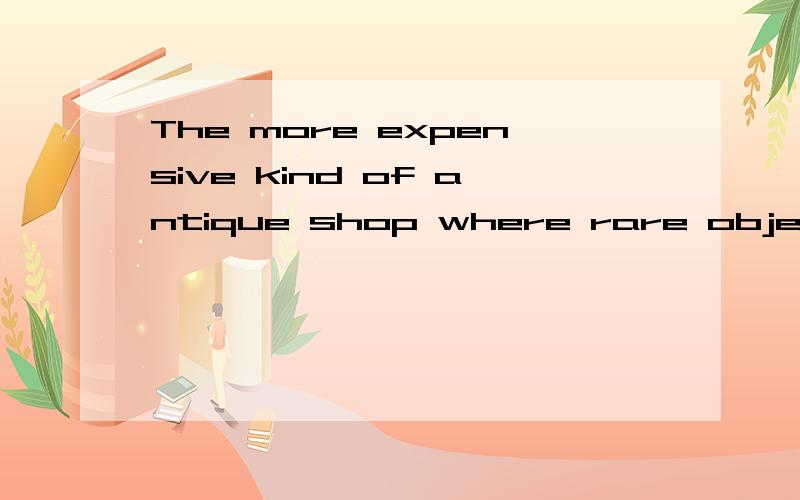 The more expensive kind of antique shop where rare objects are beautifully displayed in glass cases to keep them free from dust is usually a forbidding place.是同位语从句还是定语从句,为什么