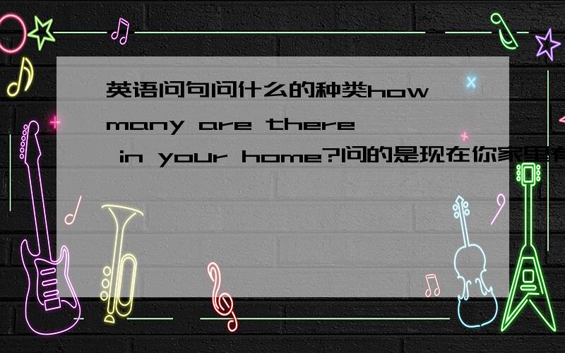 英语问句问什么的种类how many are there in your home?问的是现在你家里有多少人.