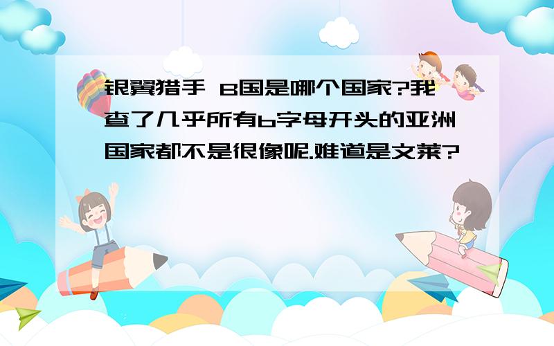 银翼猎手 B国是哪个国家?我查了几乎所有b字母开头的亚洲国家都不是很像呢.难道是文莱?