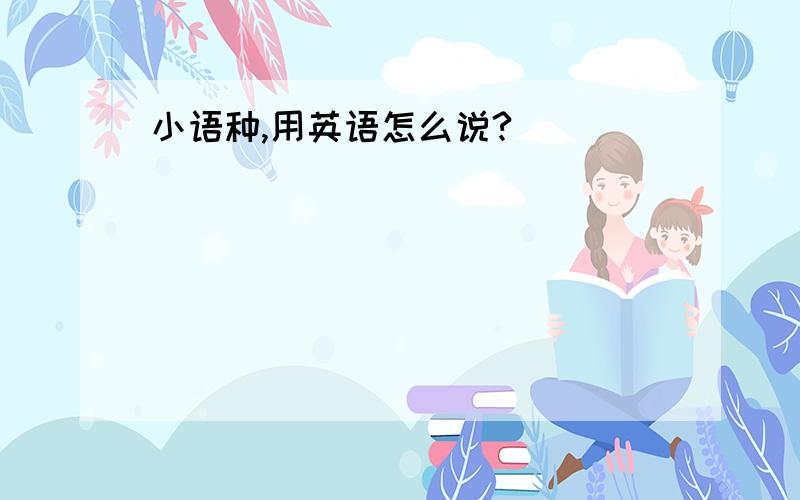 小语种,用英语怎么说?