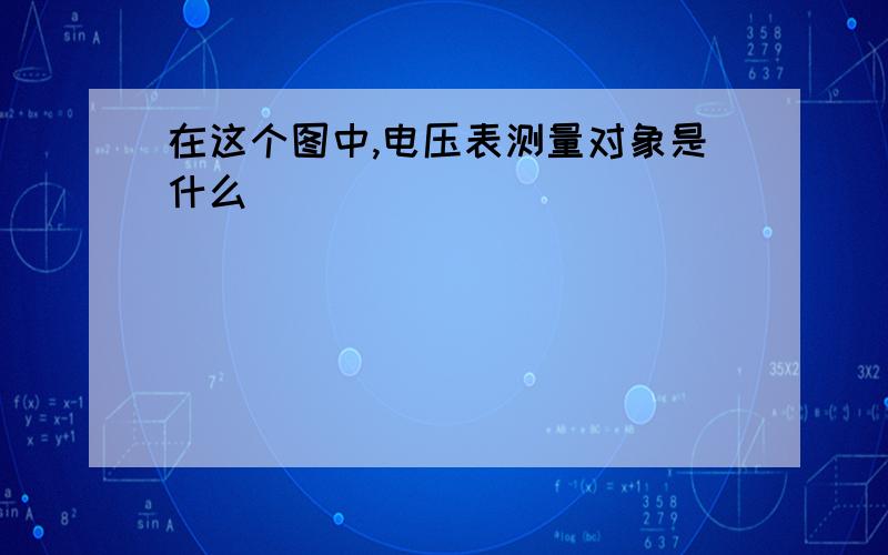 在这个图中,电压表测量对象是什么