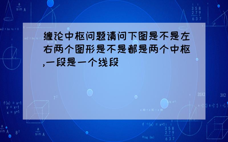 缠论中枢问题请问下图是不是左右两个图形是不是都是两个中枢,一段是一个线段