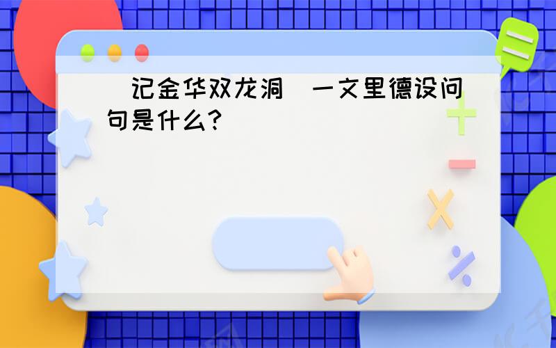 （记金华双龙洞）一文里德设问句是什么?