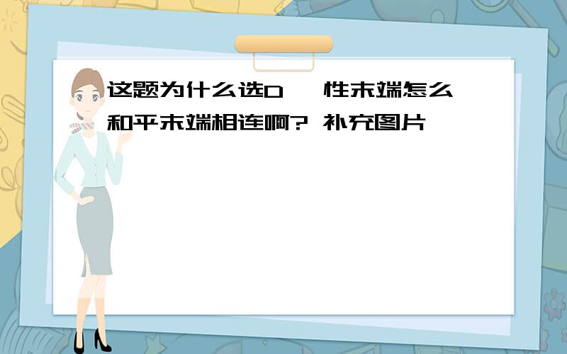 这题为什么选D 黏性末端怎么和平末端相连啊? 补充图片