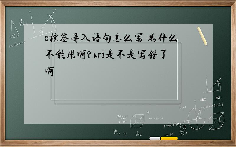 c标签导入语句怎么写 为什么不能用啊?uri是不是写错了啊