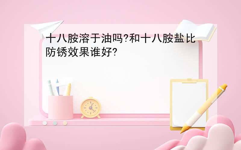 十八胺溶于油吗?和十八胺盐比防锈效果谁好?