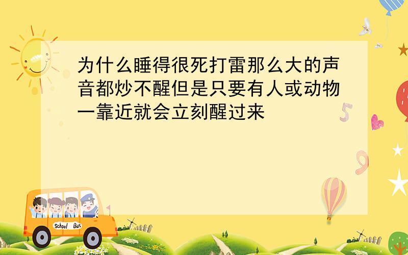 为什么睡得很死打雷那么大的声音都炒不醒但是只要有人或动物一靠近就会立刻醒过来