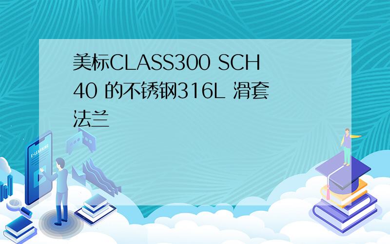 美标CLASS300 SCH40 的不锈钢316L 滑套法兰