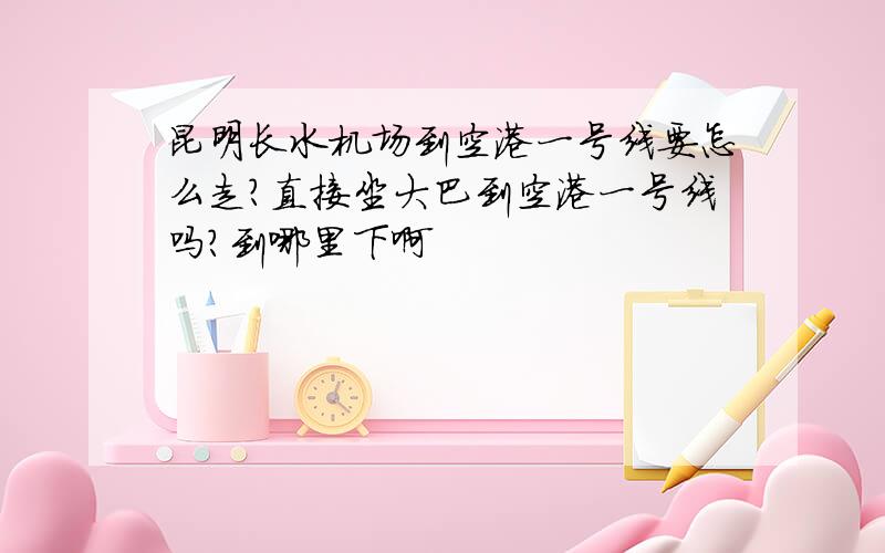 昆明长水机场到空港一号线要怎么走?直接坐大巴到空港一号线吗?到哪里下啊