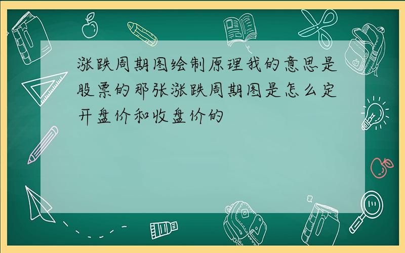 涨跌周期图绘制原理我的意思是股票的那张涨跌周期图是怎么定开盘价和收盘价的