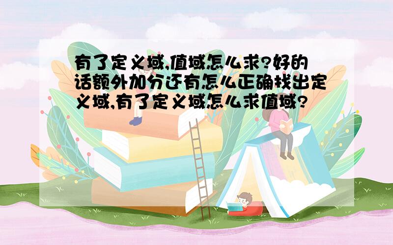 有了定义域,值域怎么求?好的话额外加分还有怎么正确找出定义域,有了定义域怎么求值域?