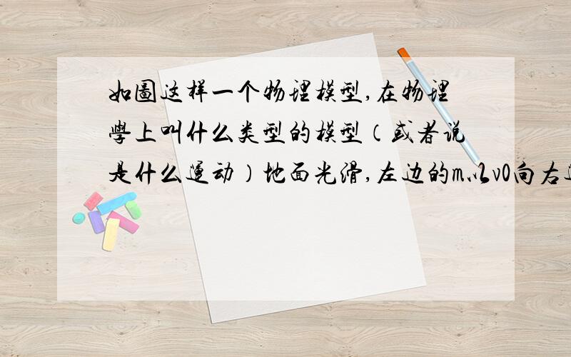 如图这样一个物理模型,在物理学上叫什么类型的模型（或者说是什么运动）地面光滑,左边的m以v0向右运动,压缩弹簧.两物体交替运动,当弹簧压缩最短时,或伸长到最长时速度相等.保持原长时