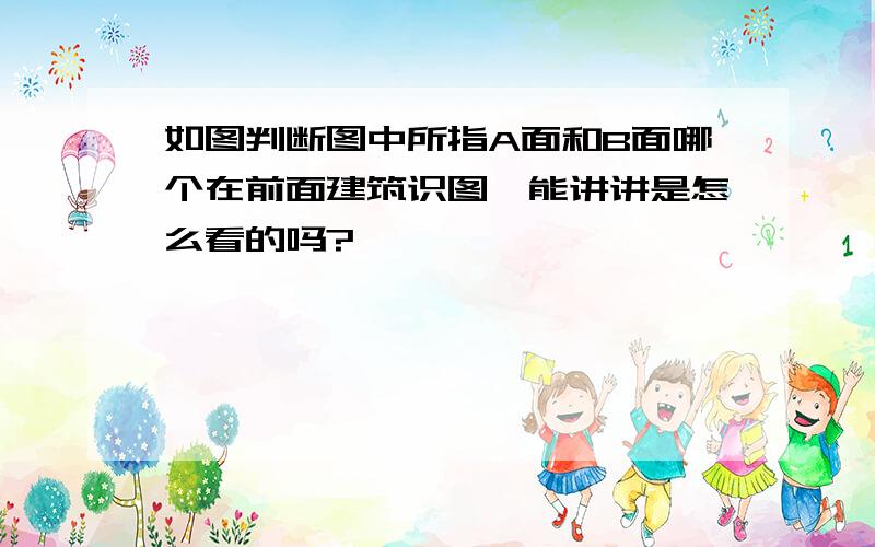 如图判断图中所指A面和B面哪个在前面建筑识图,能讲讲是怎么看的吗?