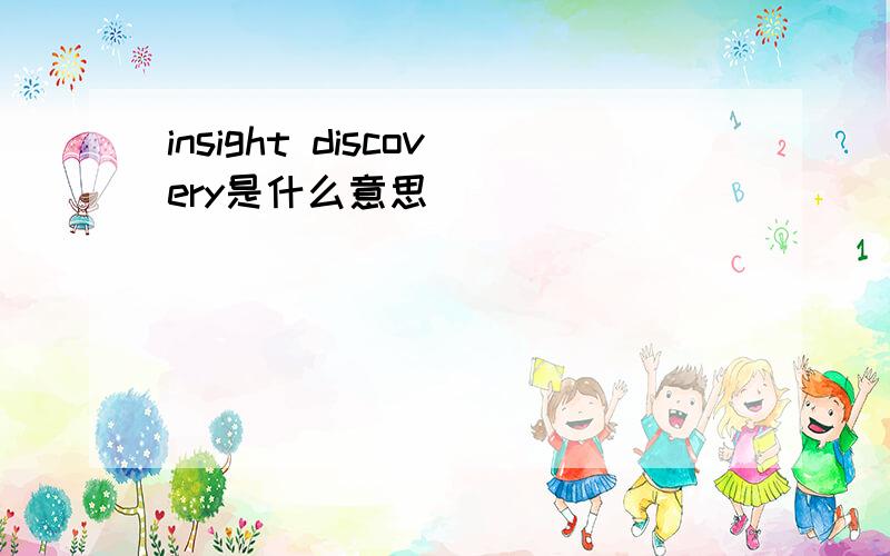 insight discovery是什么意思