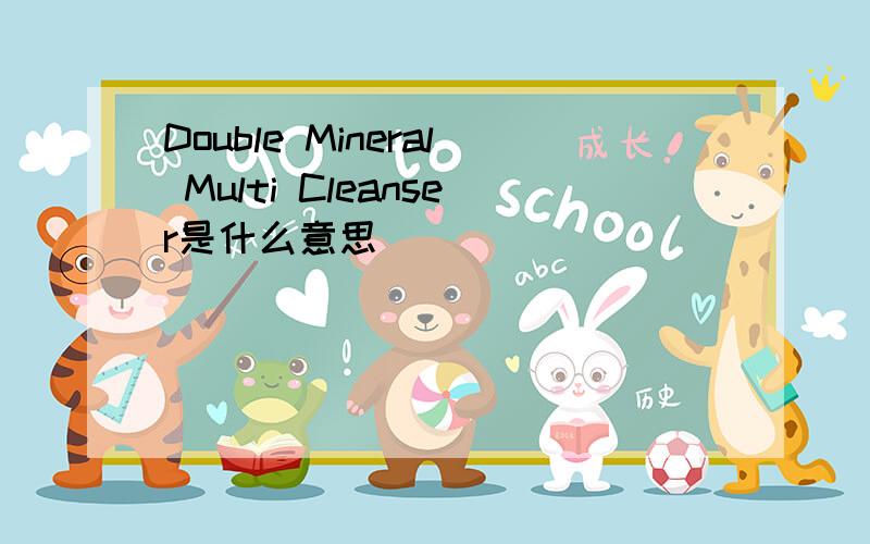 Double Mineral Multi Cleanser是什么意思