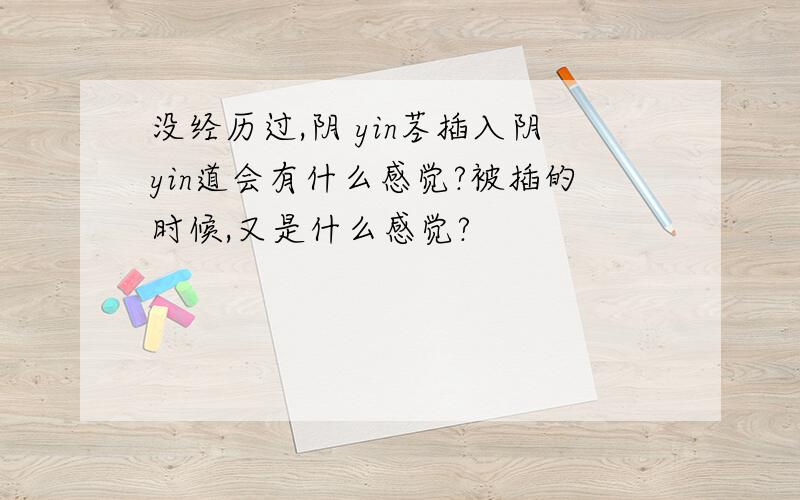 没经历过,阴 yin茎插入阴yin道会有什么感觉?被插的时候,又是什么感觉?