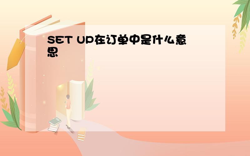 SET UP在订单中是什么意思