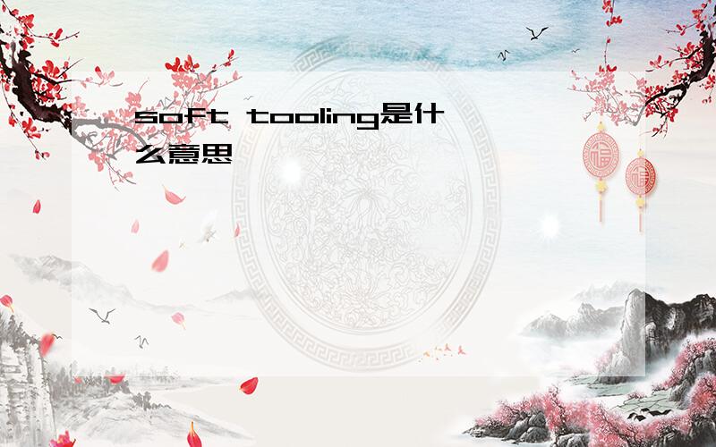 soft tooling是什么意思