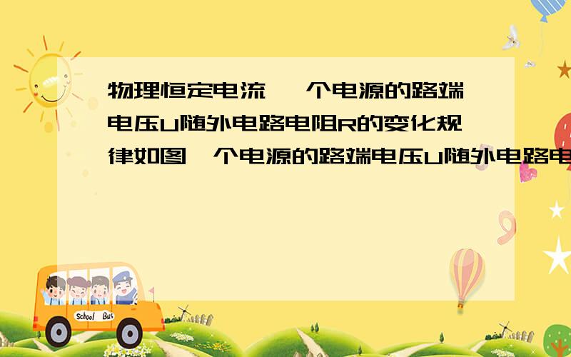 物理恒定电流 一个电源的路端电压U随外电路电阻R的变化规律如图一个电源的路端电压U随外电路电阻R的变化规律如图（甲）所示,图中U=12V的直线为图线的渐近线.现将该电源和一个变阻器R0