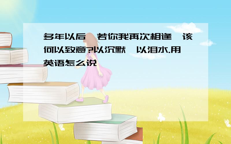 多年以后,若你我再次相逢,该何以致意?以沉默,以泪水.用英语怎么说