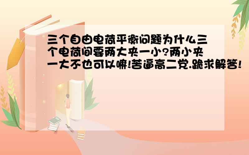 三个自由电荷平衡问题为什么三个电荷间要两大夹一小?两小夹一大不也可以嘛!苦逼高二党.跪求解答!