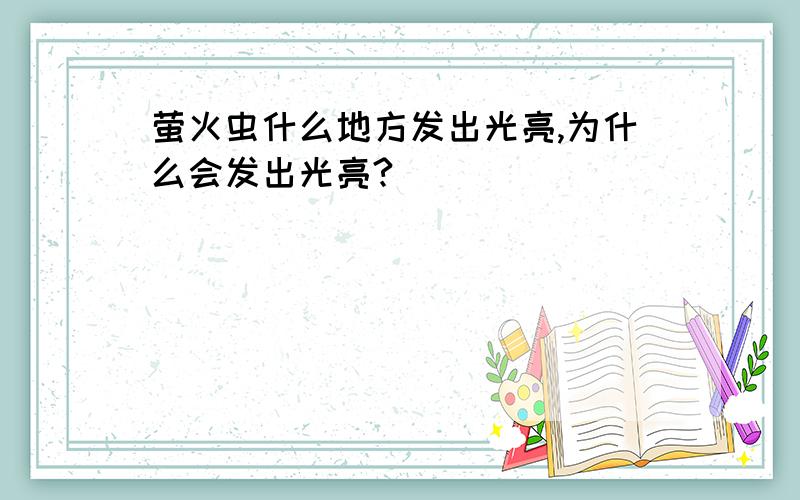 萤火虫什么地方发出光亮,为什么会发出光亮?