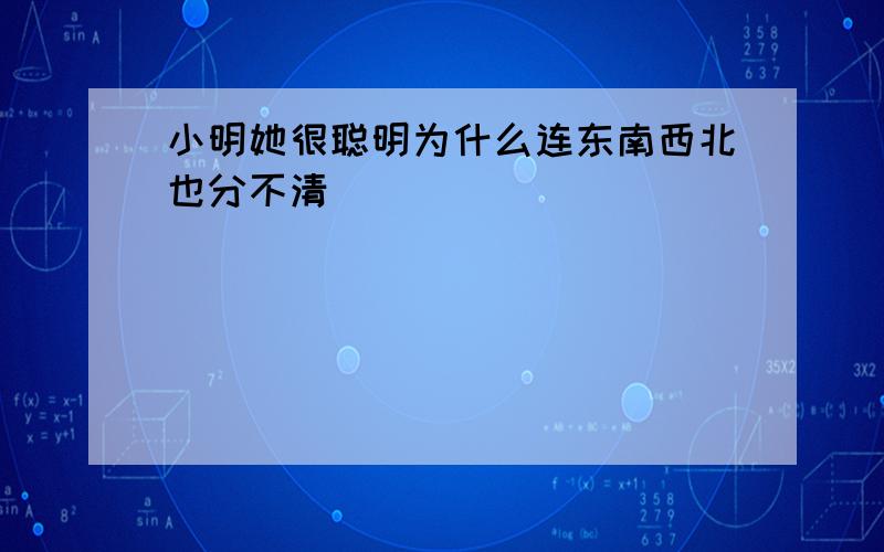 小明她很聪明为什么连东南西北也分不清