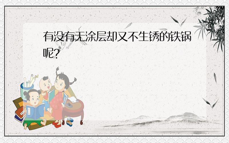 有没有无涂层却又不生锈的铁锅呢?