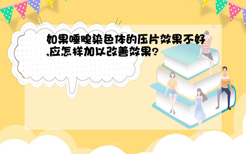 如果唾腺染色体的压片效果不好,应怎样加以改善效果?