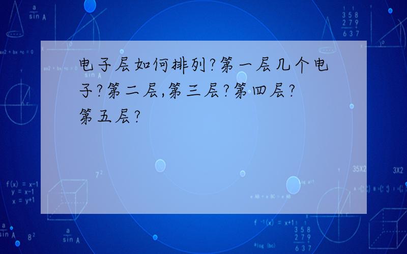 电子层如何排列?第一层几个电子?第二层,第三层?第四层?第五层?