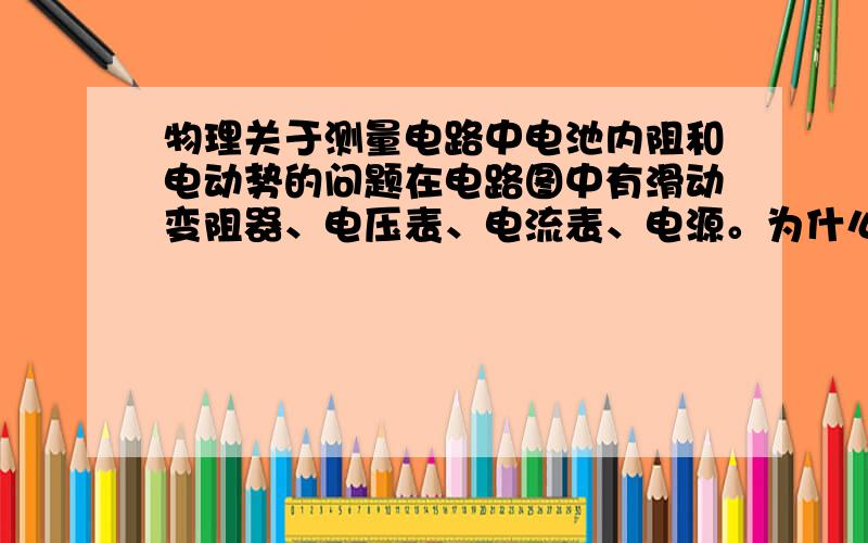 物理关于测量电路中电池内阻和电动势的问题在电路图中有滑动变阻器、电压表、电流表、电源。为什么还有串联一个定值电阻呢，那个电阻有什么作用