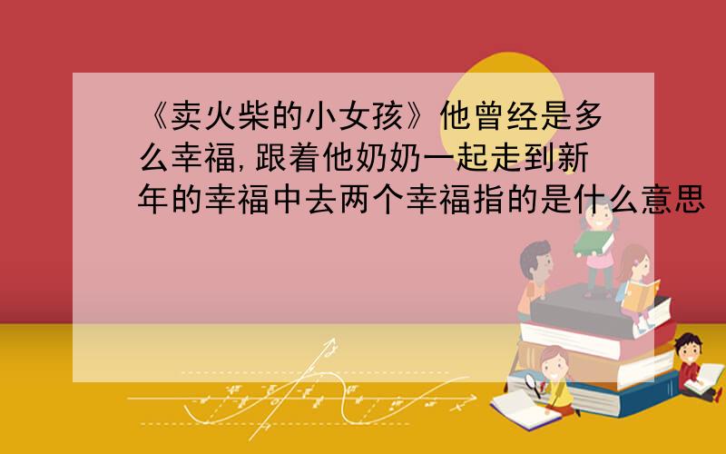 《卖火柴的小女孩》他曾经是多么幸福,跟着他奶奶一起走到新年的幸福中去两个幸福指的是什么意思