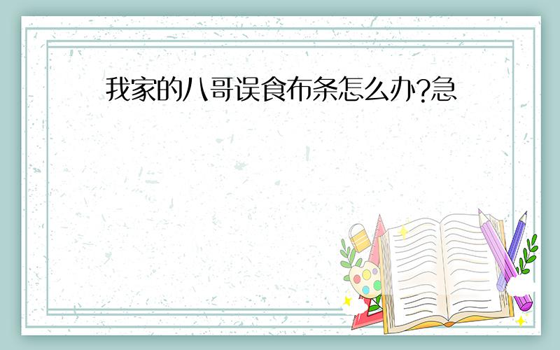 我家的八哥误食布条怎么办?急