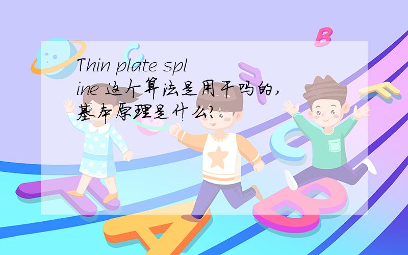 Thin plate spline 这个算法是用干吗的,基本原理是什么?