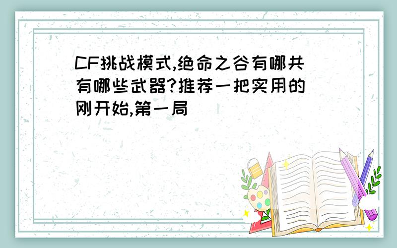 CF挑战模式,绝命之谷有哪共有哪些武器?推荐一把实用的(刚开始,第一局)