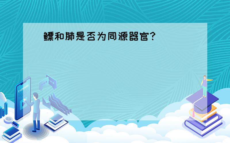 鳔和肺是否为同源器官?