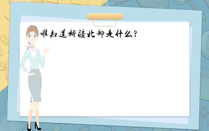 谁知道新疆北部是什么?