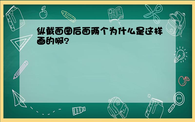 纵截面图后面两个为什么是这样画的啊?