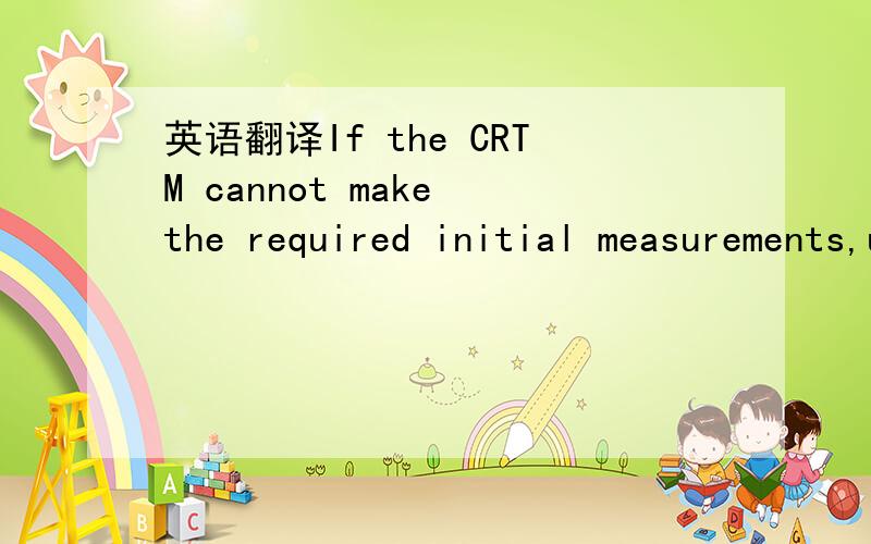 英语翻译If the CRTM cannot make the required initial measurements,untrusted components executing after the CRTM completes execution can extend values into the PCRs from the state they in at platform reset allowing untrusted software to masquerade