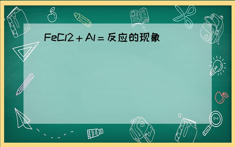 FeCl2＋Al＝反应的现象