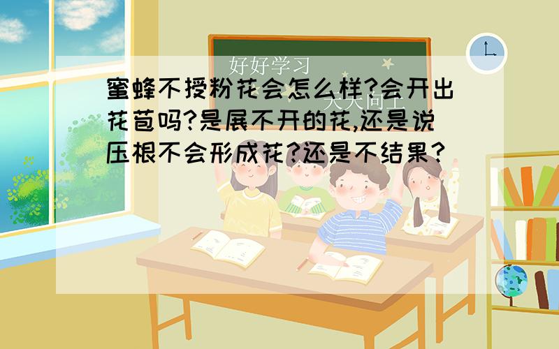 蜜蜂不授粉花会怎么样?会开出花苞吗?是展不开的花,还是说压根不会形成花?还是不结果?