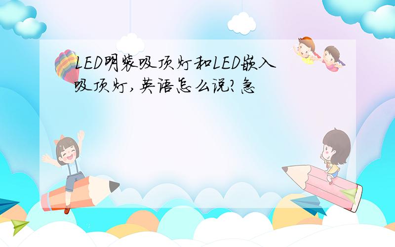 LED明装吸顶灯和LED嵌入吸顶灯,英语怎么说?急