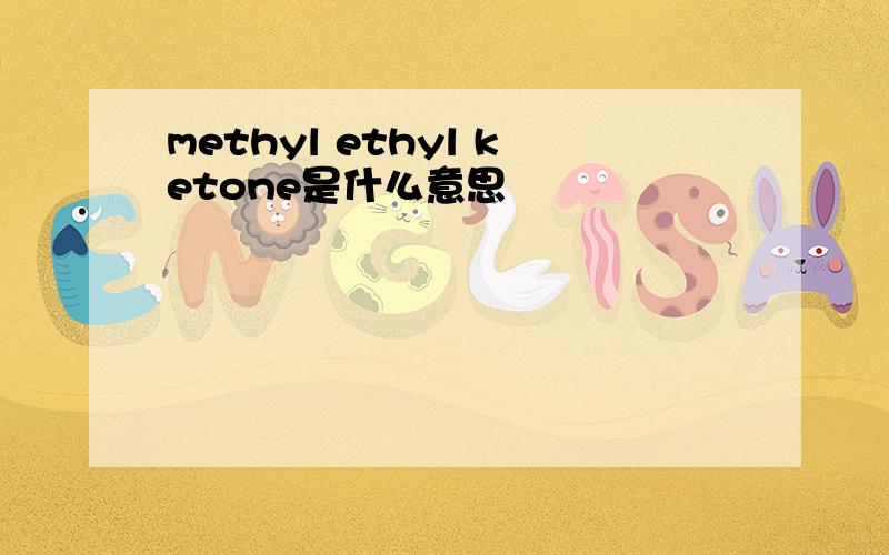 methyl ethyl ketone是什么意思