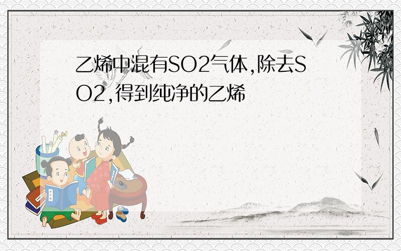 乙烯中混有SO2气体,除去SO2,得到纯净的乙烯