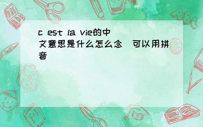 c est la vie的中文意思是什么怎么念(可以用拼音)