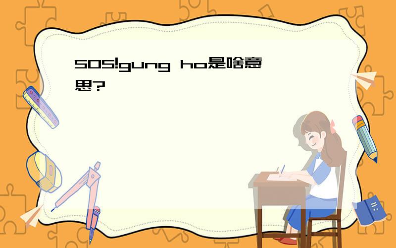 SOS!gung ho是啥意思?